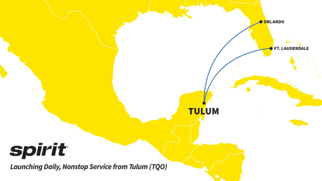 Spirit Airlines Nonstop Flights to Tulum